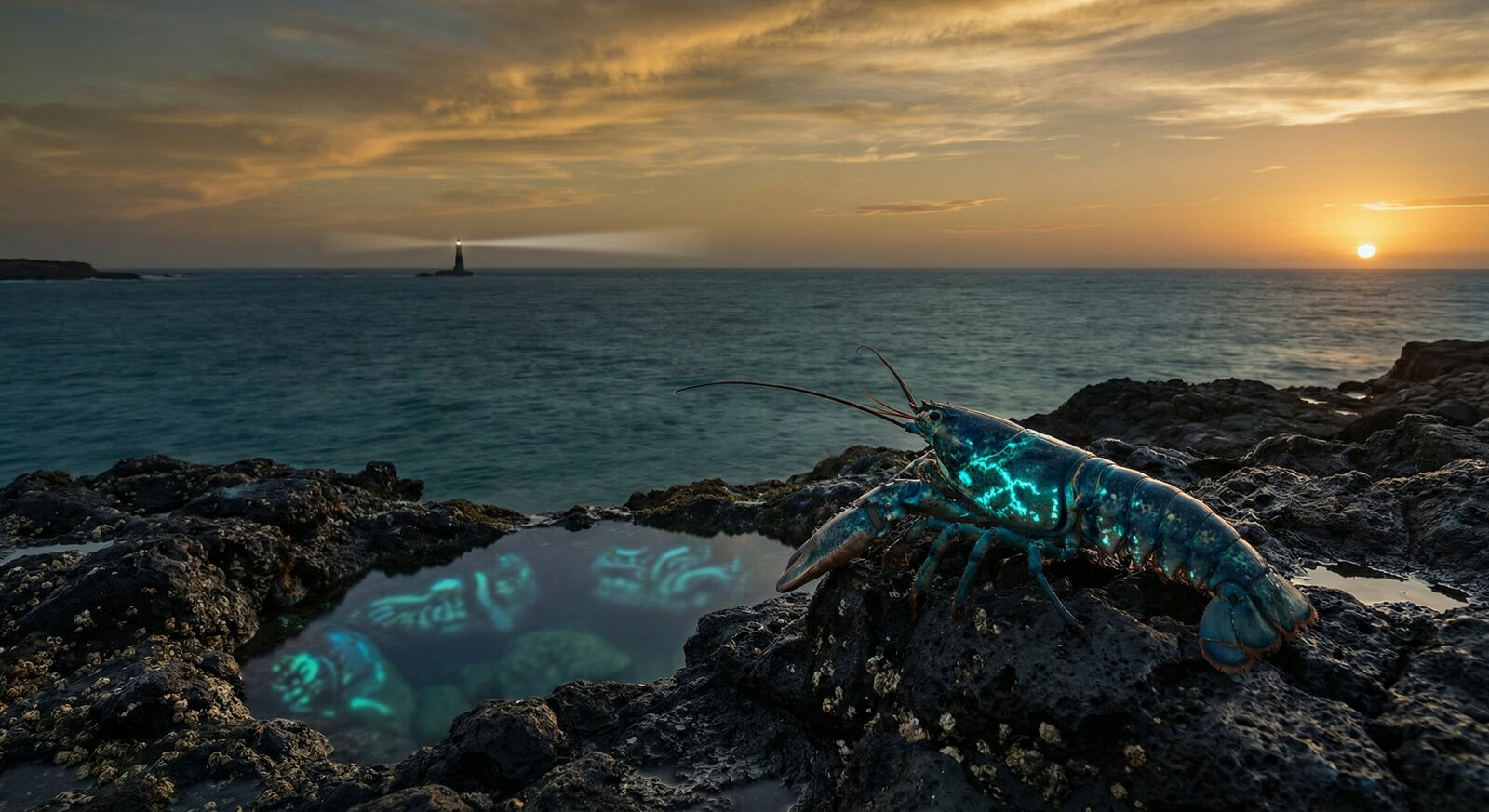 The creature turns around