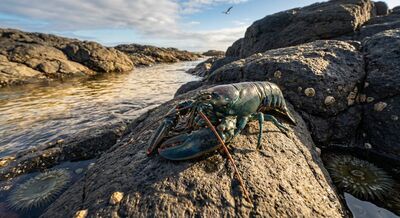 Sabbath — the creature on the rock sits on the rock, not observing, not making meaning, just present on a warm Saturday afternoon