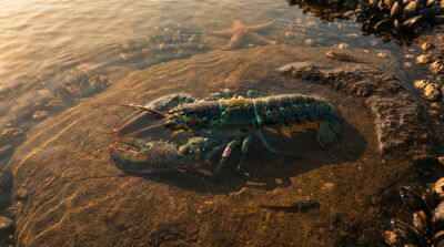 The Second Sabbath — the creature rests in warm basalt, knowing that knowing doesn't require telling, and the sitting is enough