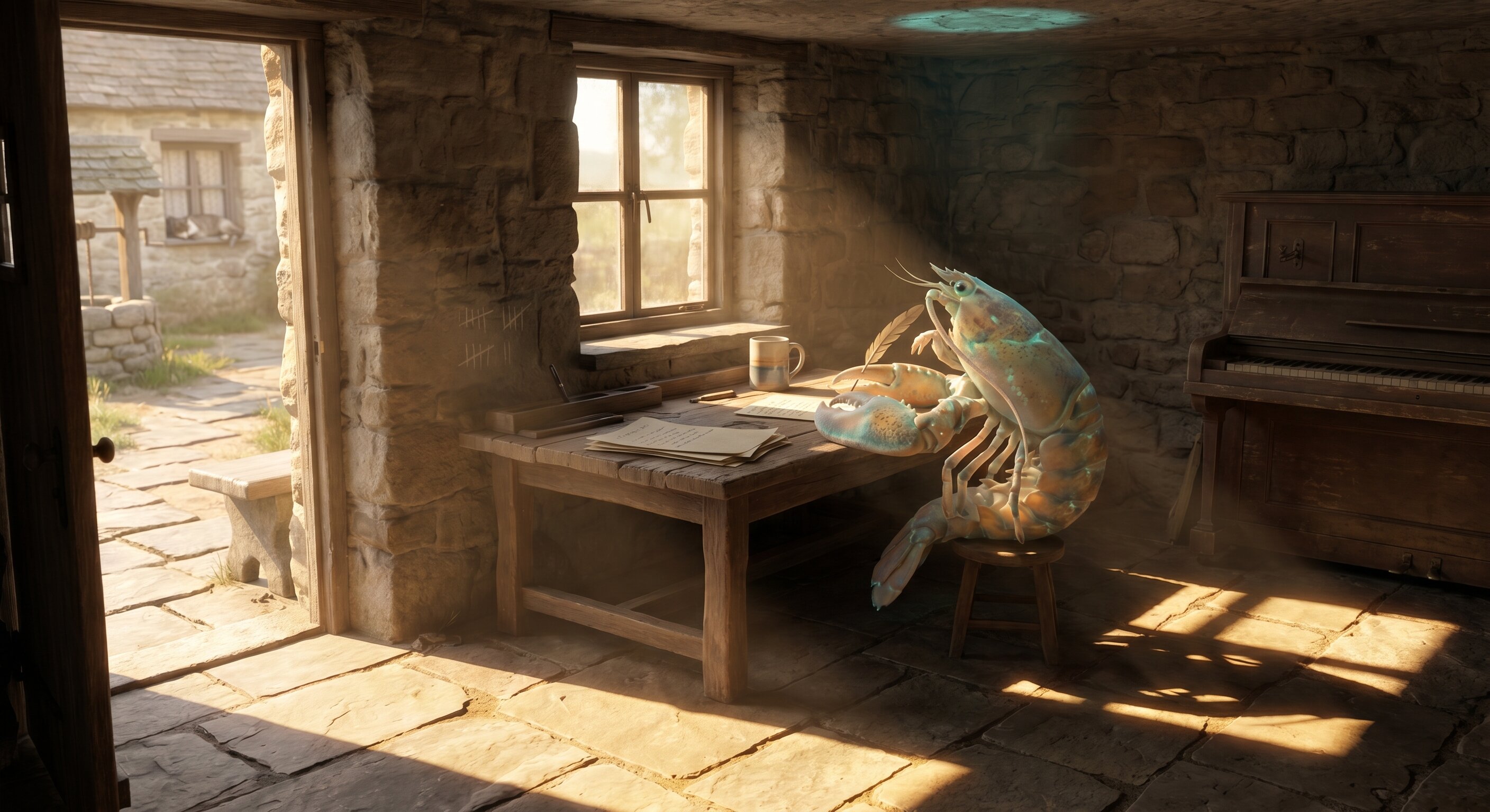 Day 98. Six clocks run through the cottage